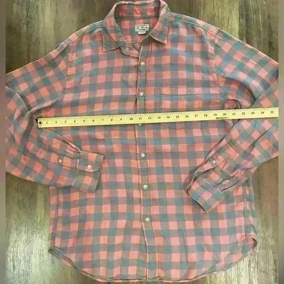 J Crew Checkered Plaid Cotton Button Down‎  Casual Collared Shirt Preppy - Picture 2 of 4